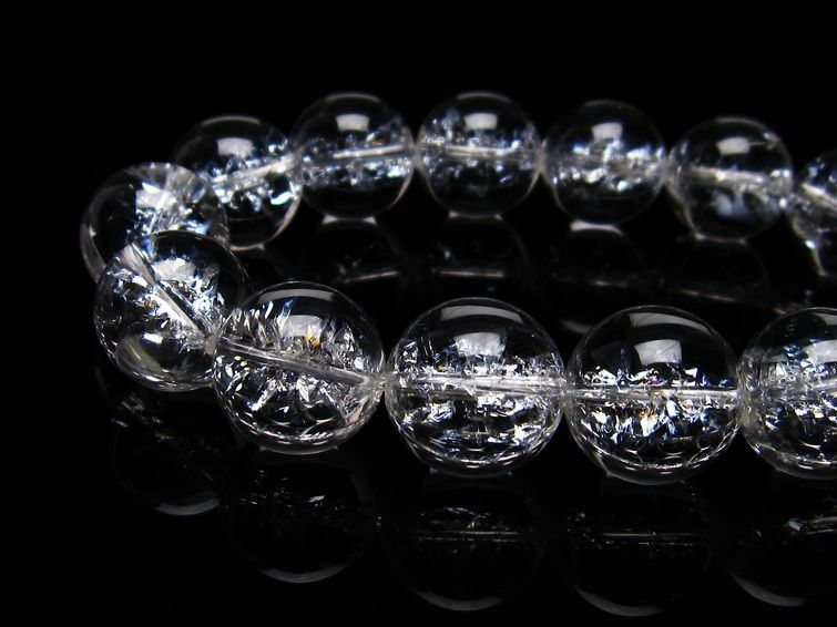 アイリスクォーツ 水晶 ブレスレット 16mm 一点物 111-20223