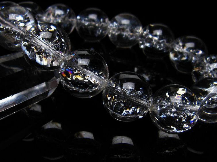 アイリスクォーツ 水晶 ブレスレット 16mm 一点物 111-20225