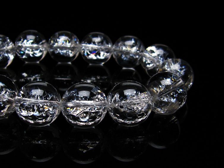 アイリスクォーツ 水晶 ブレスレット 16mm 一点物 111-20228