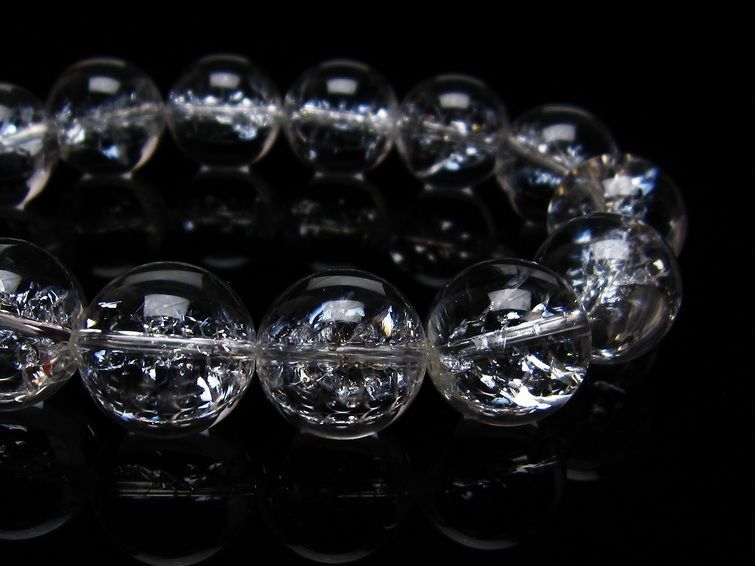 アイリスクォーツ 水晶 ブレスレット 16mm 一点物 111-20229