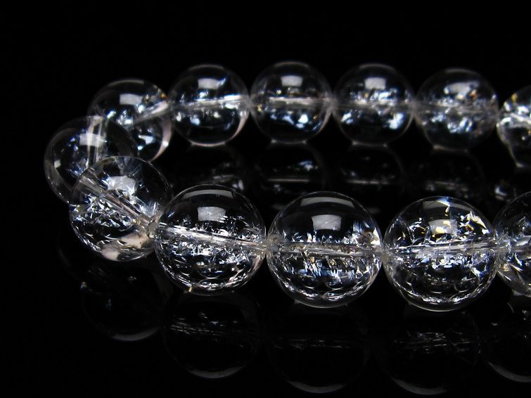 アイリスクォーツ 水晶 ブレスレット 16mm 一点物 111-20230