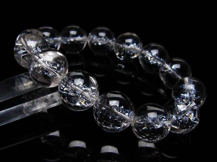 アイリスクォーツ 水晶 ブレスレット 16mm 一点物 111-20231