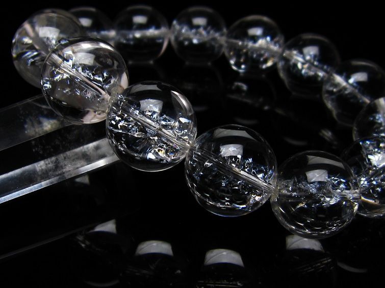 アイリスクォーツ 水晶 ブレスレット 16mm 一点物 111-20231