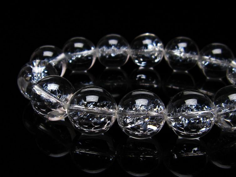 アイリスクォーツ 水晶 ブレスレット 16mm 一点物 111-20231