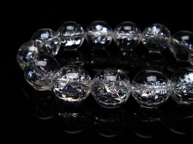 アイリスクォーツ 水晶 ブレスレット 16mm 一点物 111-20232