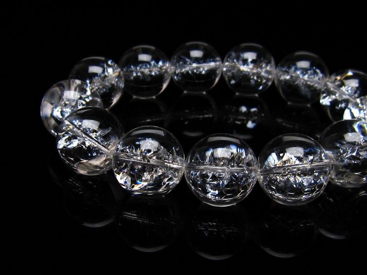 アイリスクォーツ 水晶 ブレスレット 18mm 一点物 111-20238