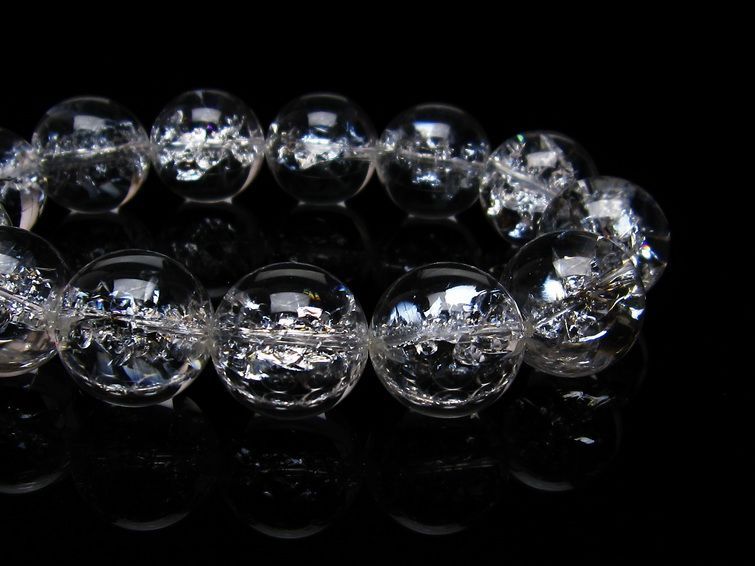 アイリスクォーツ 水晶 ブレスレット 18mm 一点物 111-20246
