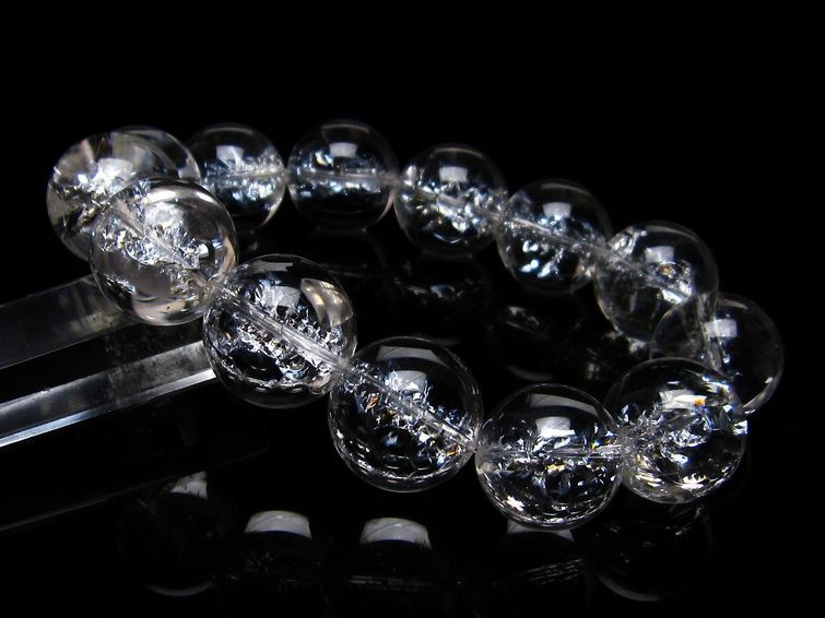 アイリスクォーツ 水晶 ブレスレット 18mm 一点物 111-20249