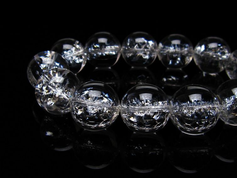 アイリスクォーツ 水晶 ブレスレット 18mm 一点物 111-20249