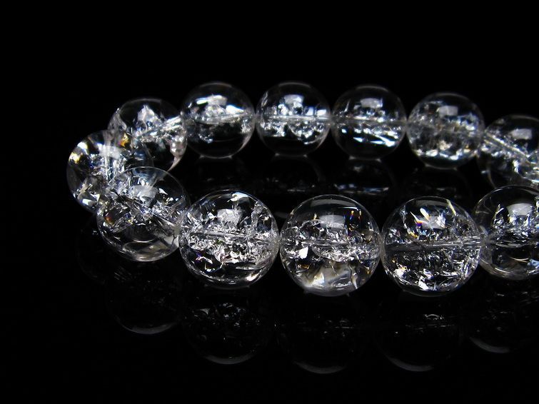 アイリスクォーツ 水晶 ブレスレット 18mm 一点物 111-20251