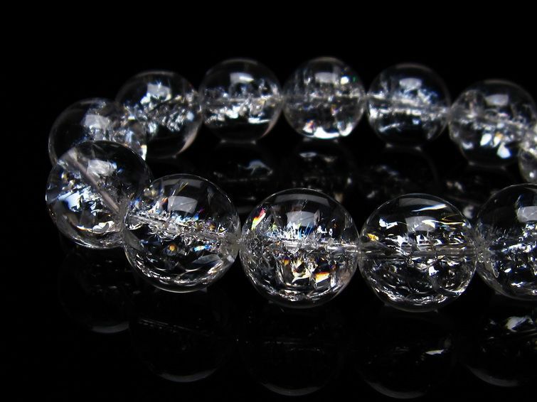 アイリスクォーツ 水晶 ブレスレット 18mm 一点物 111-20260
