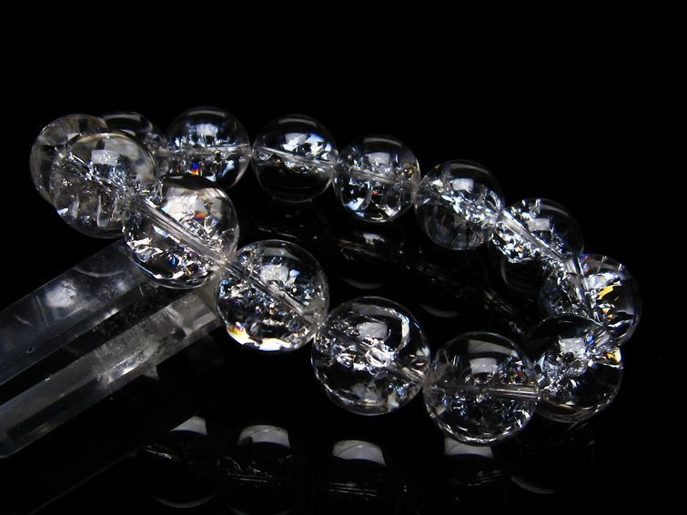 アイリスクォーツ 水晶 ブレスレット 16mm 一点物 111-20282
