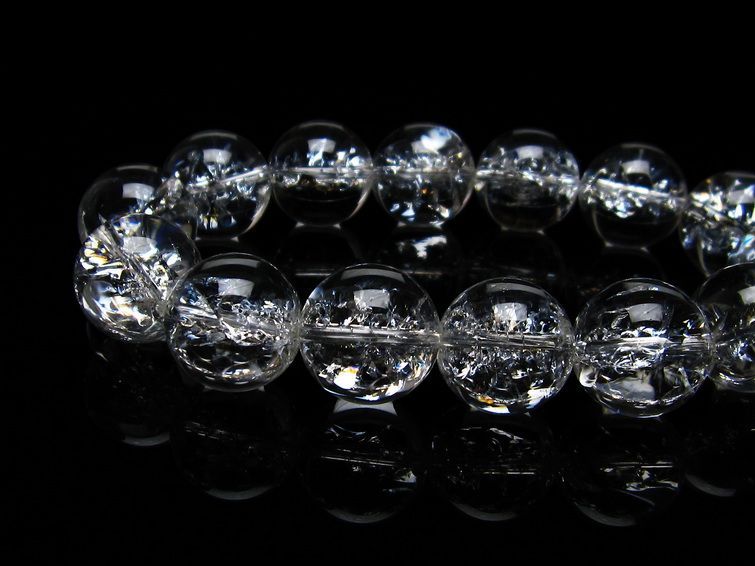 アイリスクォーツ 水晶 ブレスレット 16mm 一点物 111-20282