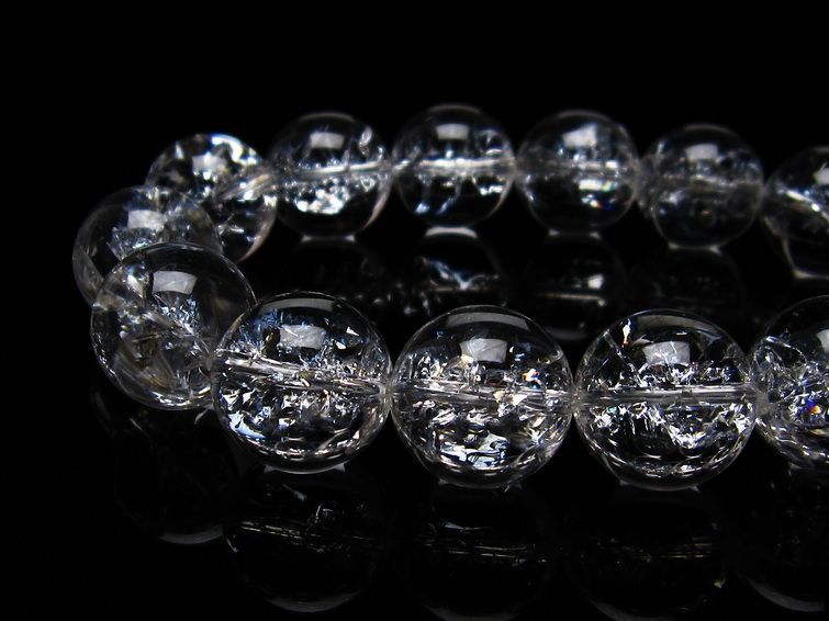 アイリスクォーツ ブレスレット 水晶 ブレス 16mm 一点物 111-20285