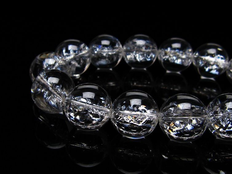 アイリスクォーツ ブレスレット 水晶 ブレス 16mm 一点物 111-20286