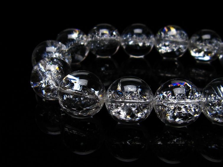 アイリスクォーツ ブレスレット 水晶 ブレス 16mm 一点物 111-20290