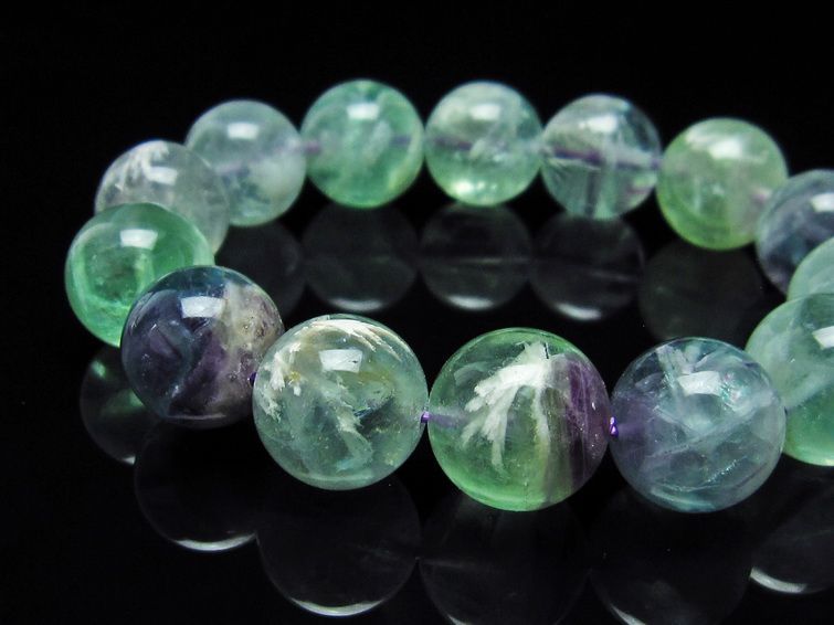 エンジェルフェザー フローライト ブレスレット 15mm 111-22891