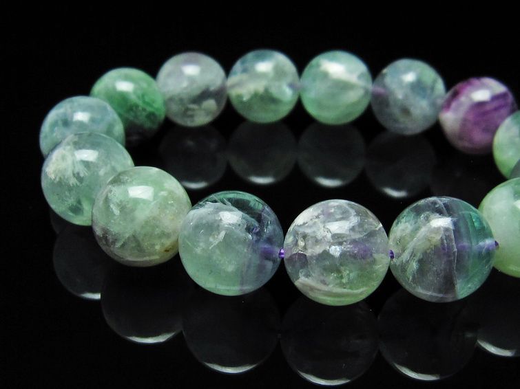 エンジェルフェザー フローライト ブレスレット 14mm 111-22896