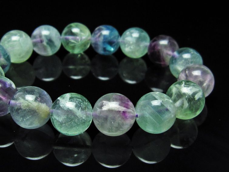 エンジェルフェザー フローライト ブレスレット 14mm 111-22900