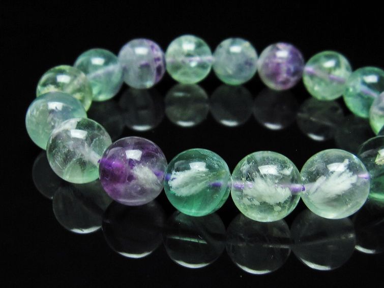 エンジェルフェザー フローライト ブレスレット 12mm 111-22904