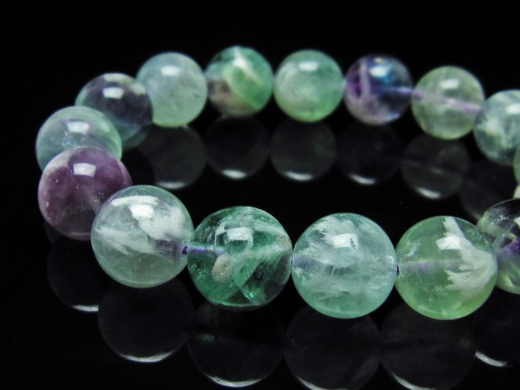 エンジェルフェザー フローライト ブレスレット 13mm 111-22918