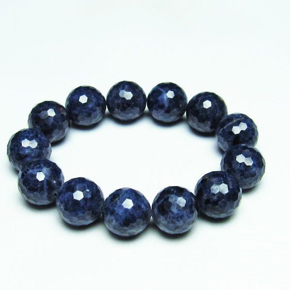 サファイア ブレスレット 128面カット 17mm 111-25356 – 天然石