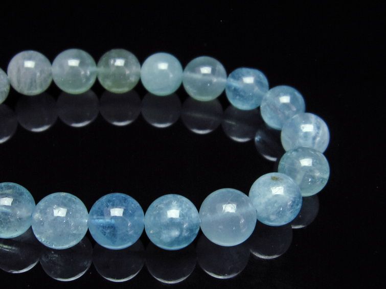 アクアマリン ブレスレット 10mm 111-26935