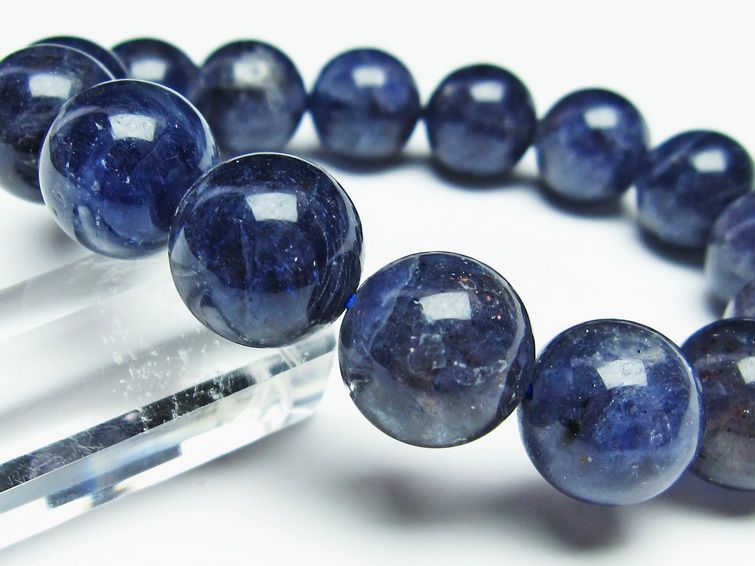 アイオライト ブレスレット 14mm 一点物 111-27376