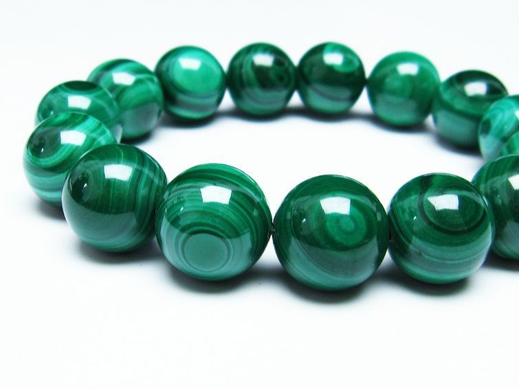 マラカイト ブレスレット 15mm 一点物 111-29407