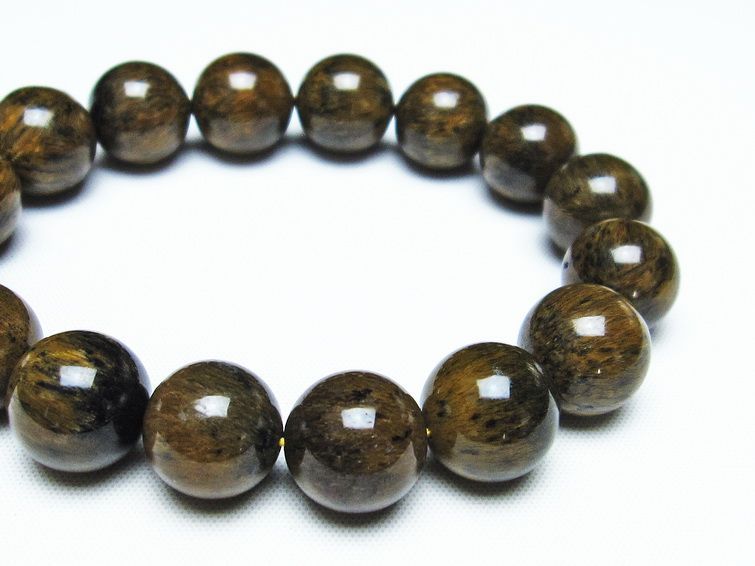 ルチルインアゲート ブレスレット 13mm アゲット 一点物 111-29855