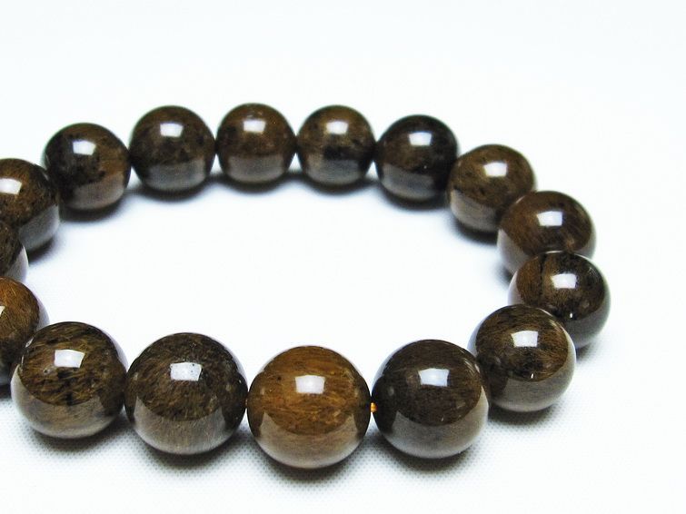 ルチルインアゲート ブレスレット 13mm アゲット 一点物 111-29858