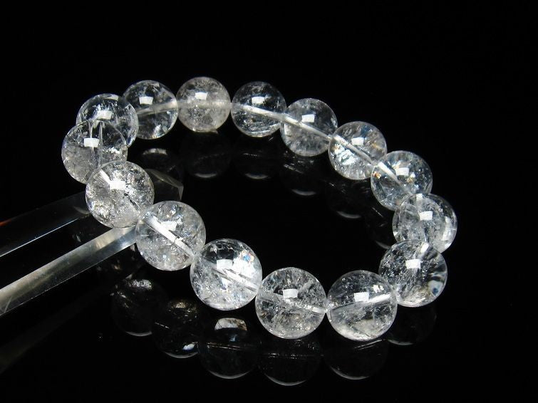 アイリスクォーツ 水晶 ブレスレット 虹入り 15mm 111-3664