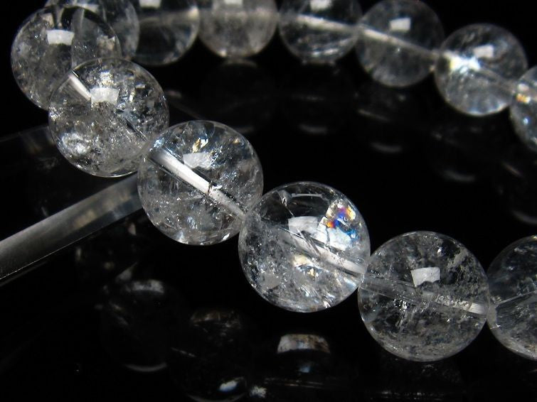 アイリスクォーツ 水晶 ブレスレット 虹入り 15mm 111-3664