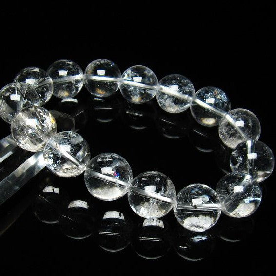 アイリスクォーツ 水晶 ブレスレット 虹入り 15mm 111-3669