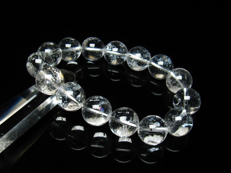 アイリスクォーツ 水晶 ブレスレット 虹入り 15mm 111-3669