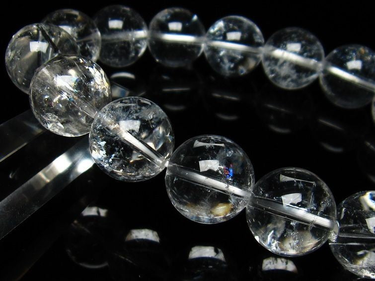 アイリスクォーツ 水晶 ブレスレット 虹入り 15mm 111-3669