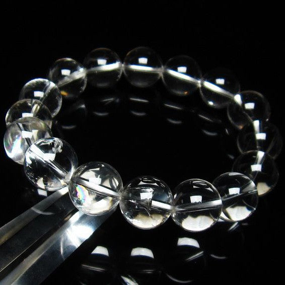 アイリスクォーツ 水晶 ブレスレット 虹入り 14mm 111-3689