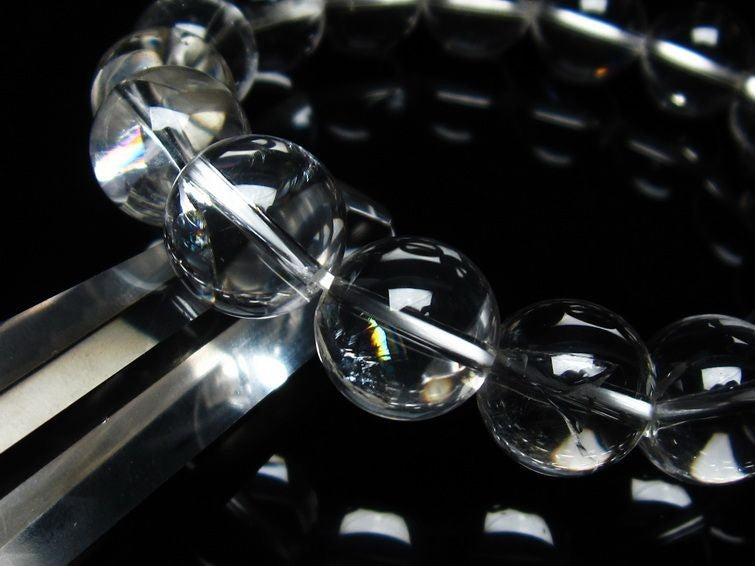 アイリスクォーツ 水晶 ブレスレット 虹入り 14mm 111-3689