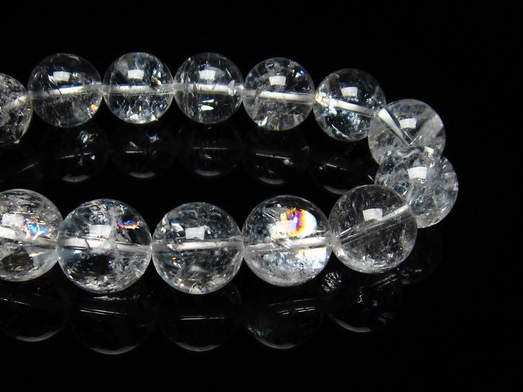 アイリスクォーツ 水晶 ブレスレット 虹入り 15mm 111-3691
