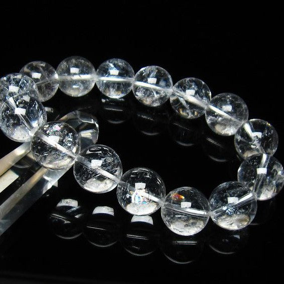 アイリスクォーツ 水晶 ブレスレット 虹入り 15mm 111-3692 – 天然石 