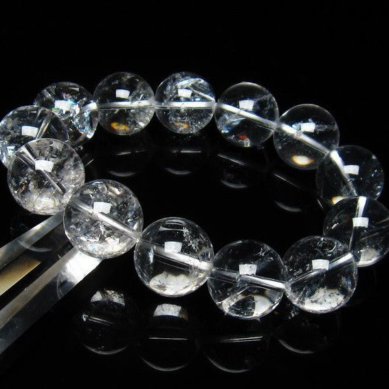 アイリスクォーツ 水晶 ブレスレット 虹入り 17mm 111-3698