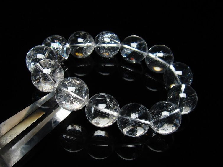 アイリスクォーツ 水晶 ブレスレット 虹入り 17mm 111-3698