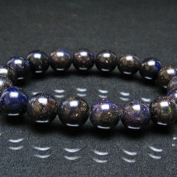 ブラックオパール ブレスレット 11mm 一点物 111-37612 – 天然石 