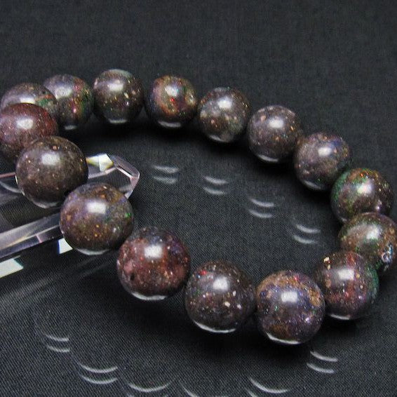 ブラックオパール ブラックマトリックスオパール ブレスレット 13mm 111-9854