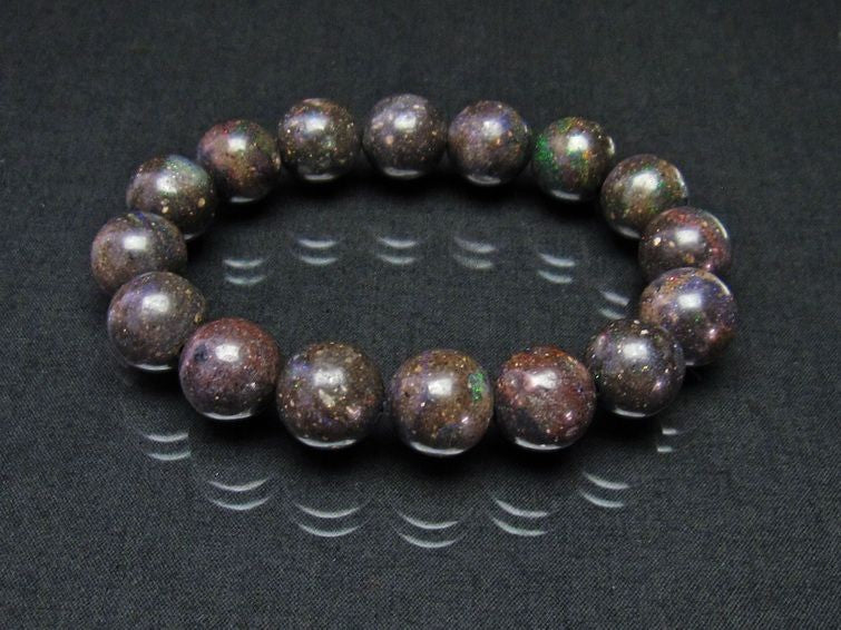 ブラックオパール ブラックマトリックスオパール ブレスレット 13mm 111-9854