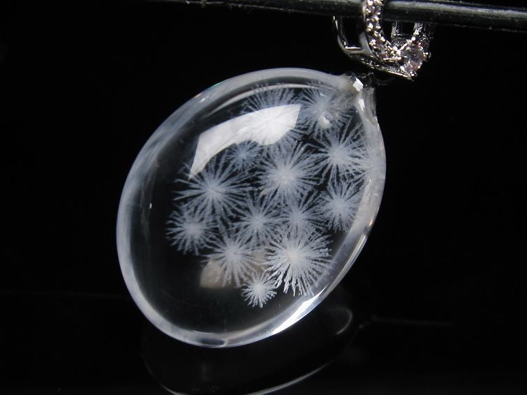 水晶 ペンダント レーザー彫刻 112-4429