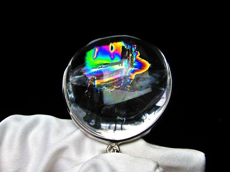 アイリスクォーツ ペンダント 虹入り 水晶 ペンダント 112-6012