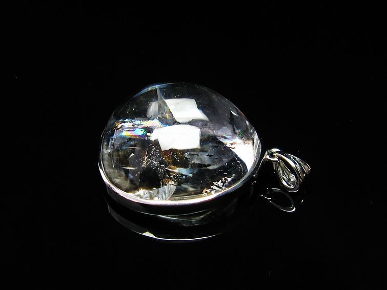 アイリスクォーツ ペンダント 虹入り 水晶 ペンダント 112-6012
