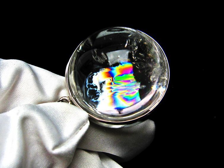 アイリスクォーツ ペンダント 虹入り 水晶 ペンダント 112-6077