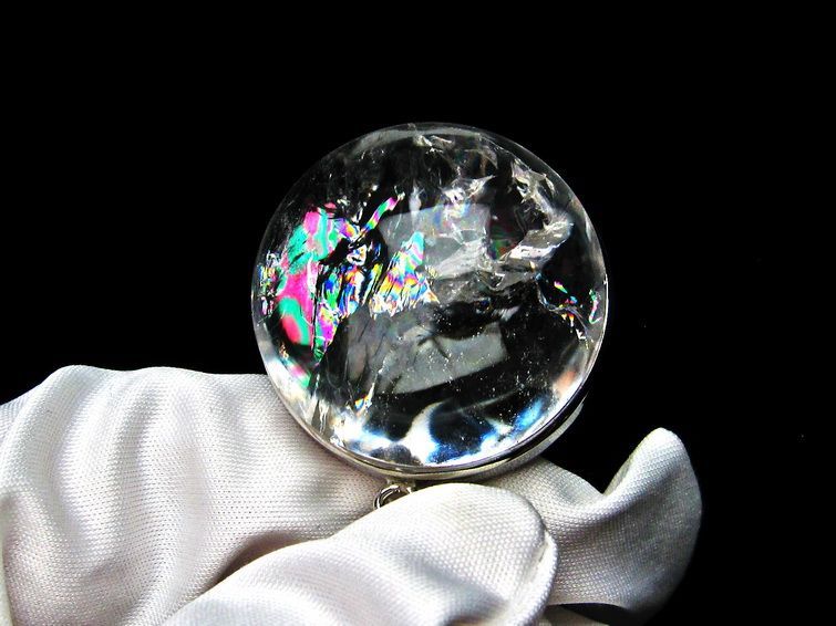 アイリスクォーツ ペンダント 虹入り 水晶 ペンダント 112-6082
